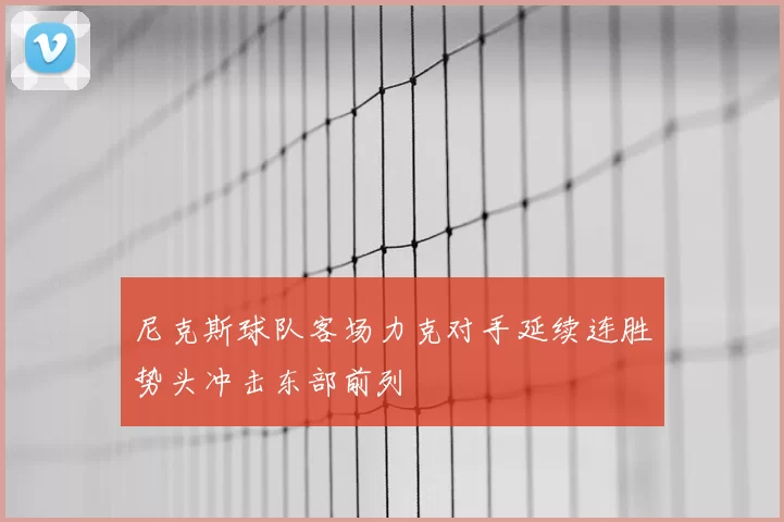 尼克斯球队客场力克对手延续连胜势头冲击东部前列